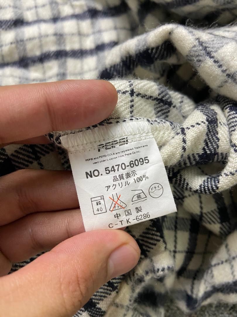 Pepsi Pepsi Brand Wool Checkered Flannel Up Shirts (191) Size US M / EU 48-50 / 2 - 4 Thumbnail