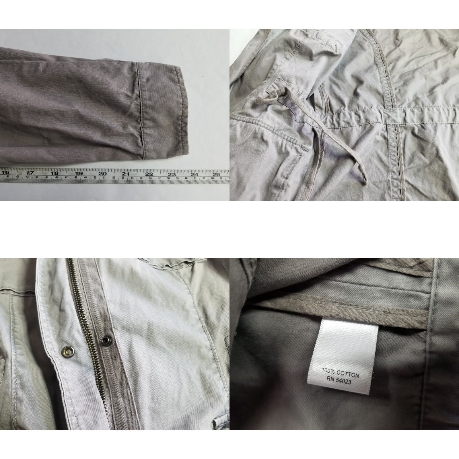 Banana Republic Banana Republic Jacket Womens Medium Denim Zip Casual Pockets Button Gray Size M / US 6-8 / IT 42-44 - 8 Thumbnail