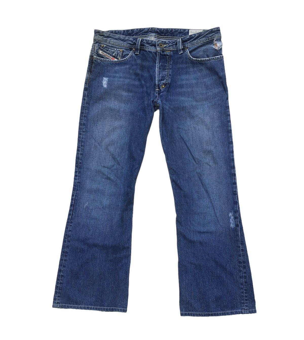 image of Diesel Shazor Denim Jeans Flared Mini Bootcut in Blue, Men's (Size 36)