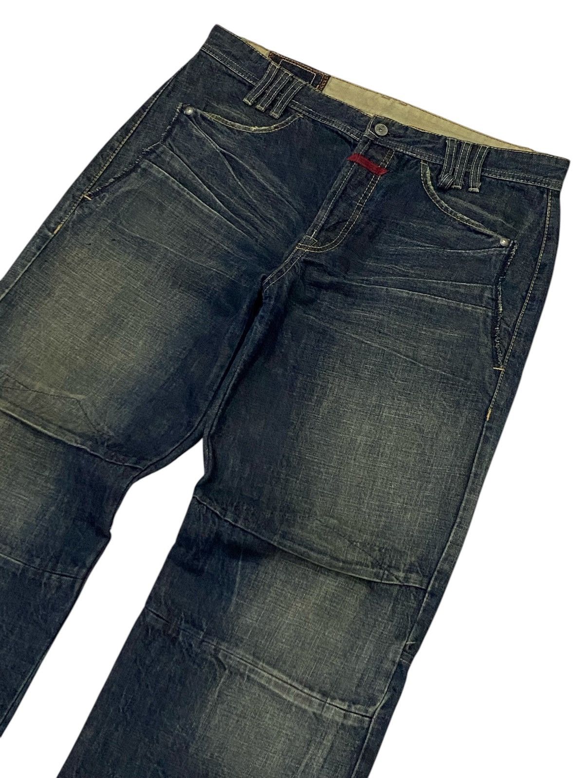Marithe + Francois Girbaud Marithe Francois Girbaud Distressed Wide Leg Denim Pants Size US 36 / EU 52 - 5 Thumbnail