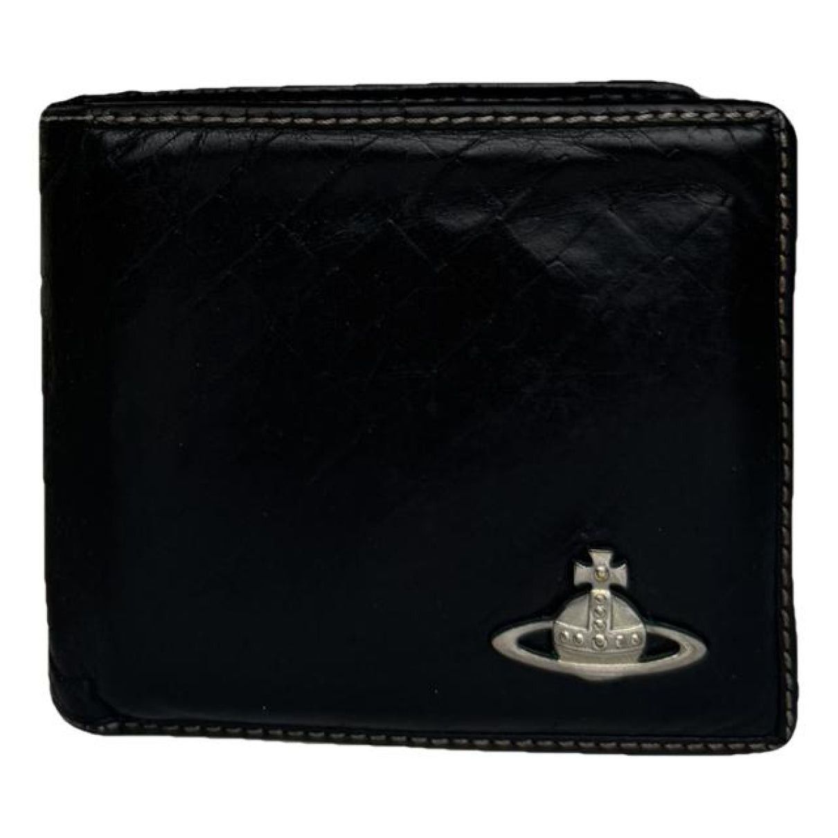 Vivienne Westwood Black Leather Purse Size ONE SIZE - 1 Thumbnail