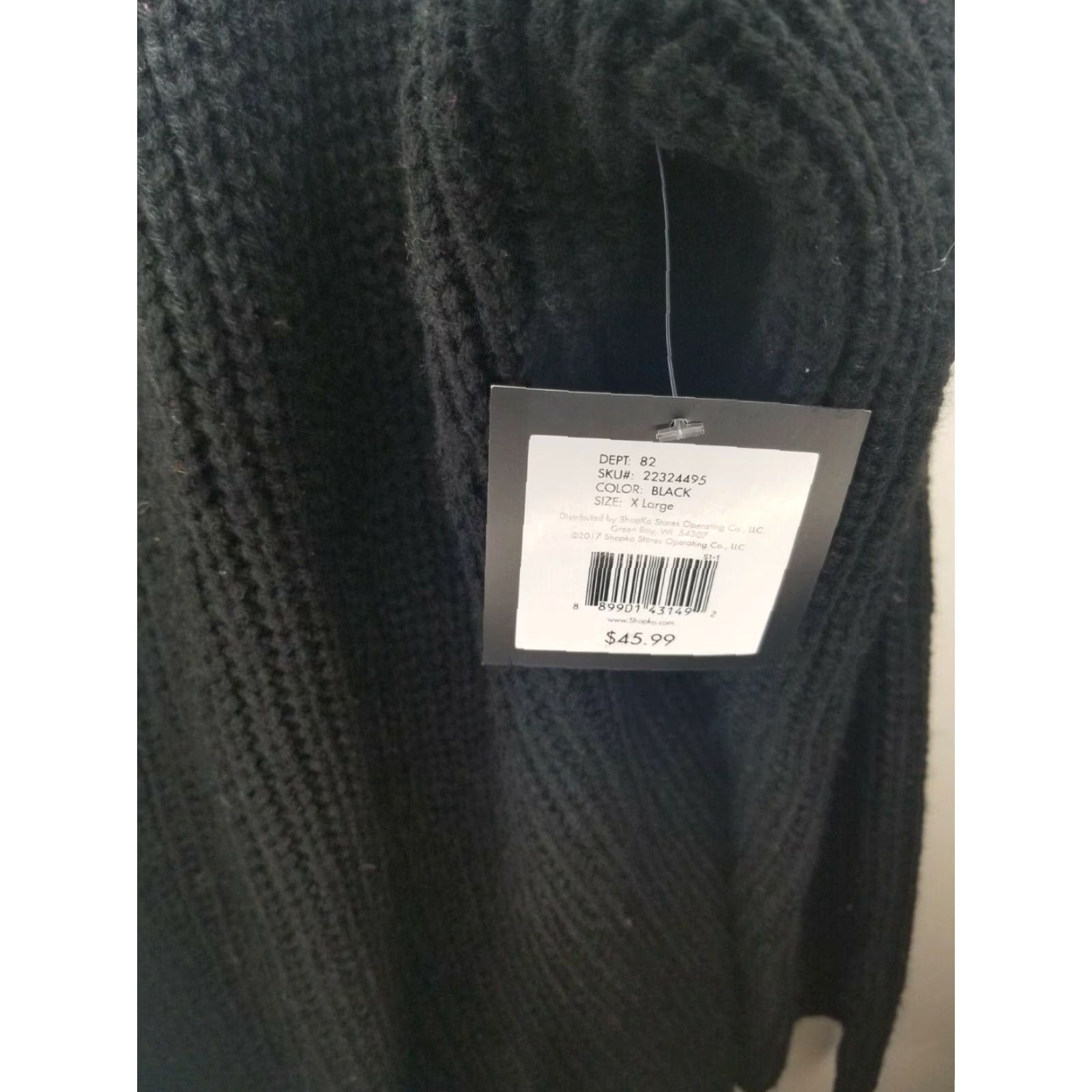 Vintage A&I Womens Black Knit Cardigan Sweater XL Size XL / US 12-14 / IT 48-50 - 3 Thumbnail