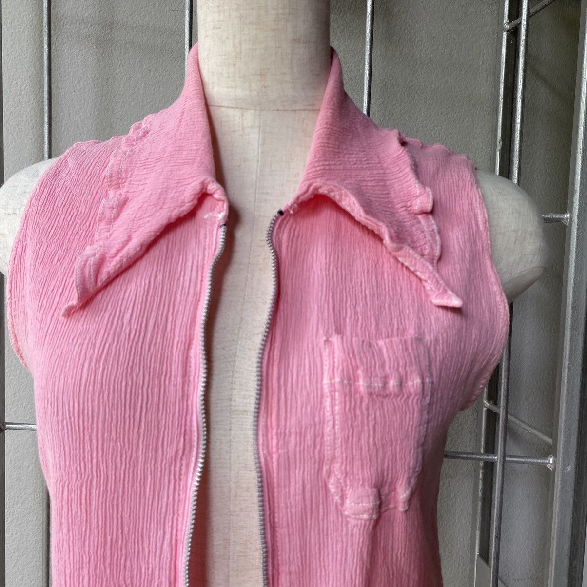 Tsumori Chisato Tsumori Chisato Pink Pleated Zip Sleeveless Shirt Size S / US 4 / IT 40 - 13 Thumbnail