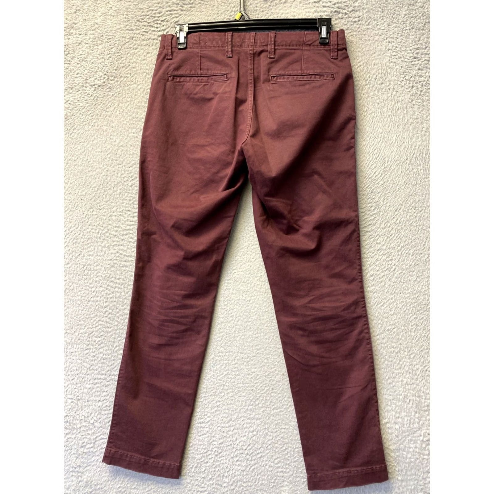 Gap Gap Chino Pants Mens 30x30 Maroon Cotton Casual Straight Size US 30 / EU 46 - 6 Thumbnail