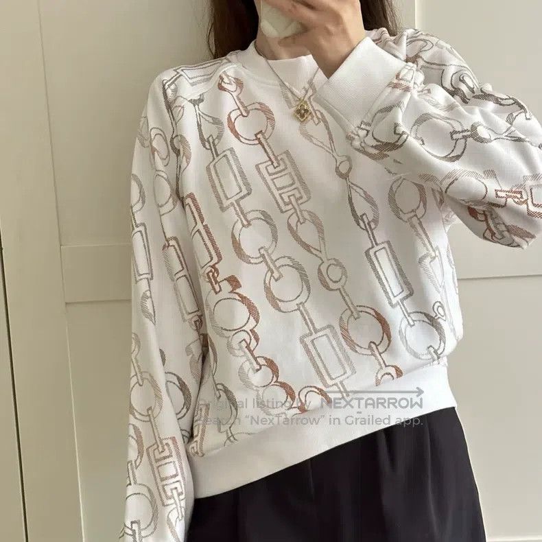 Hermes Hermes White Buckle Sweatshirt Size XS / US 0-2 / IT 36-38 - 6 Thumbnail