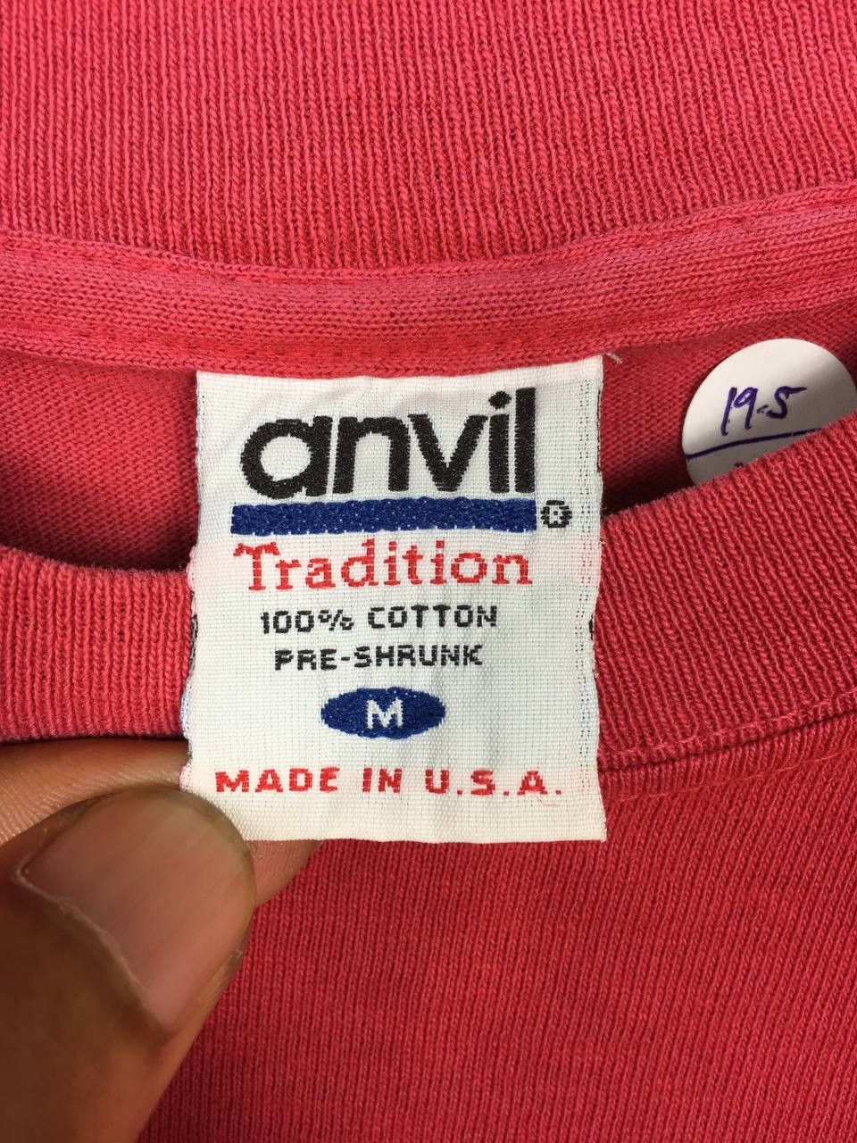 Anvil × Vintage Vtg 90s Anvil Tradition Spell Out Logo Made In Usa Tee Size US M / EU 48-50 / 2 - 7 Thumbnail