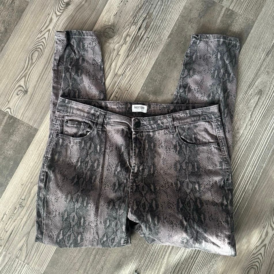Other kenzie jeans gray snakeskin jeans Size 36" / US 14 / IT 50 - 1 Thumbnail