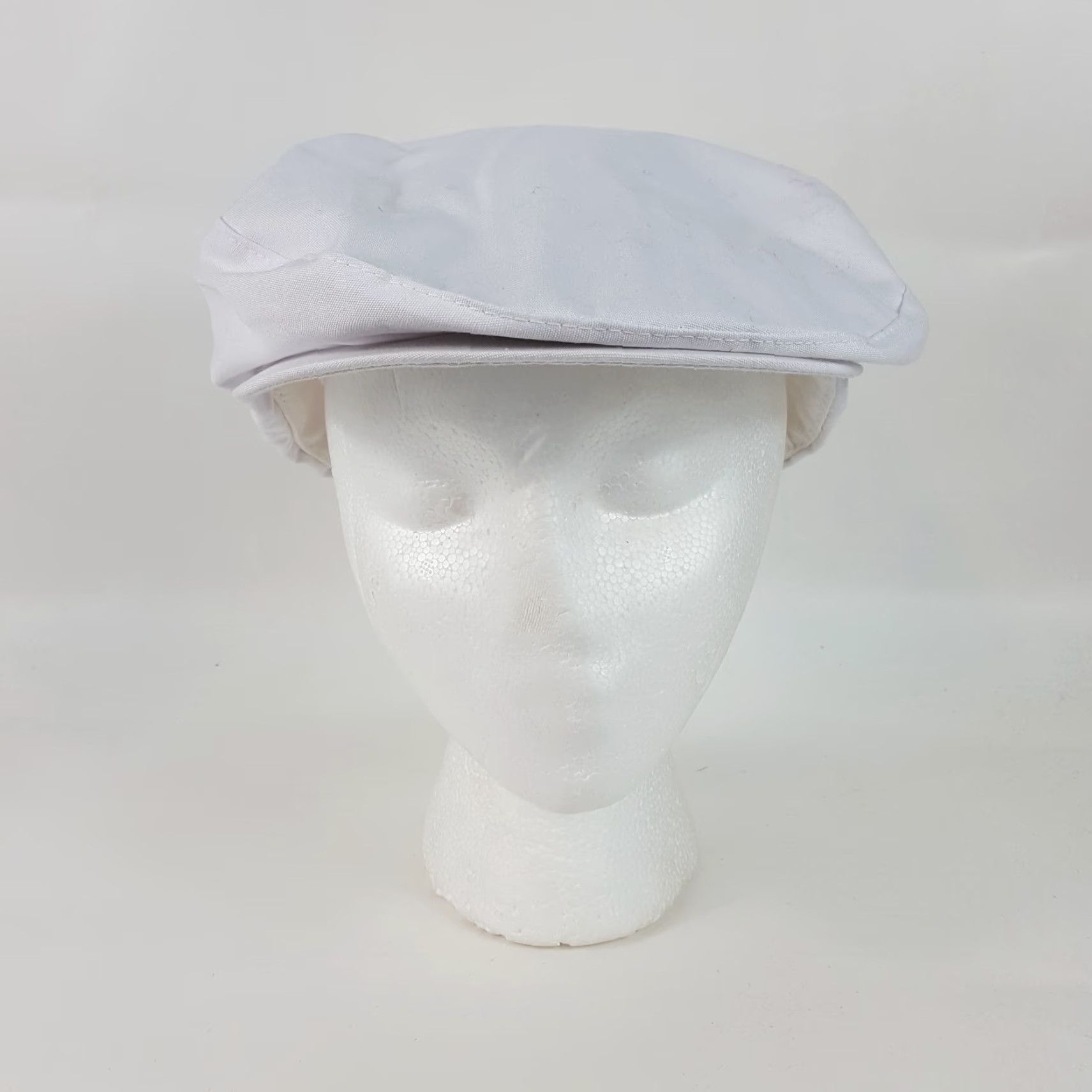 Vintage VINTAGE Town Talk White Newsboy Cap Snapback Adjustable Golf Hat 80s 90s Preppy Cabbie Gatsby Cap Men Warm Weather Sports Baseball USA Golf Cap Mens Size ONE SIZE - 2 Thumbnail
