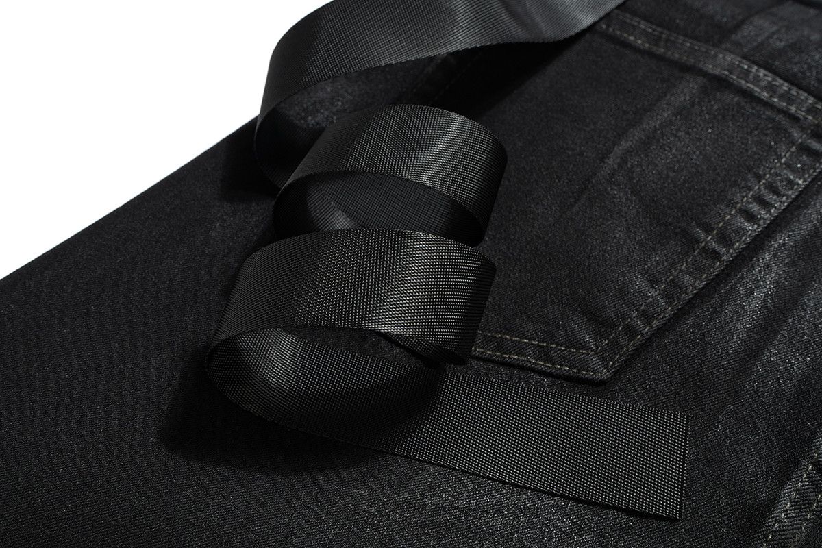 Jean × Vintage RO Ribbons Matte Coated Stretch Black Flared Jeans Size US 29 - 7 Thumbnail