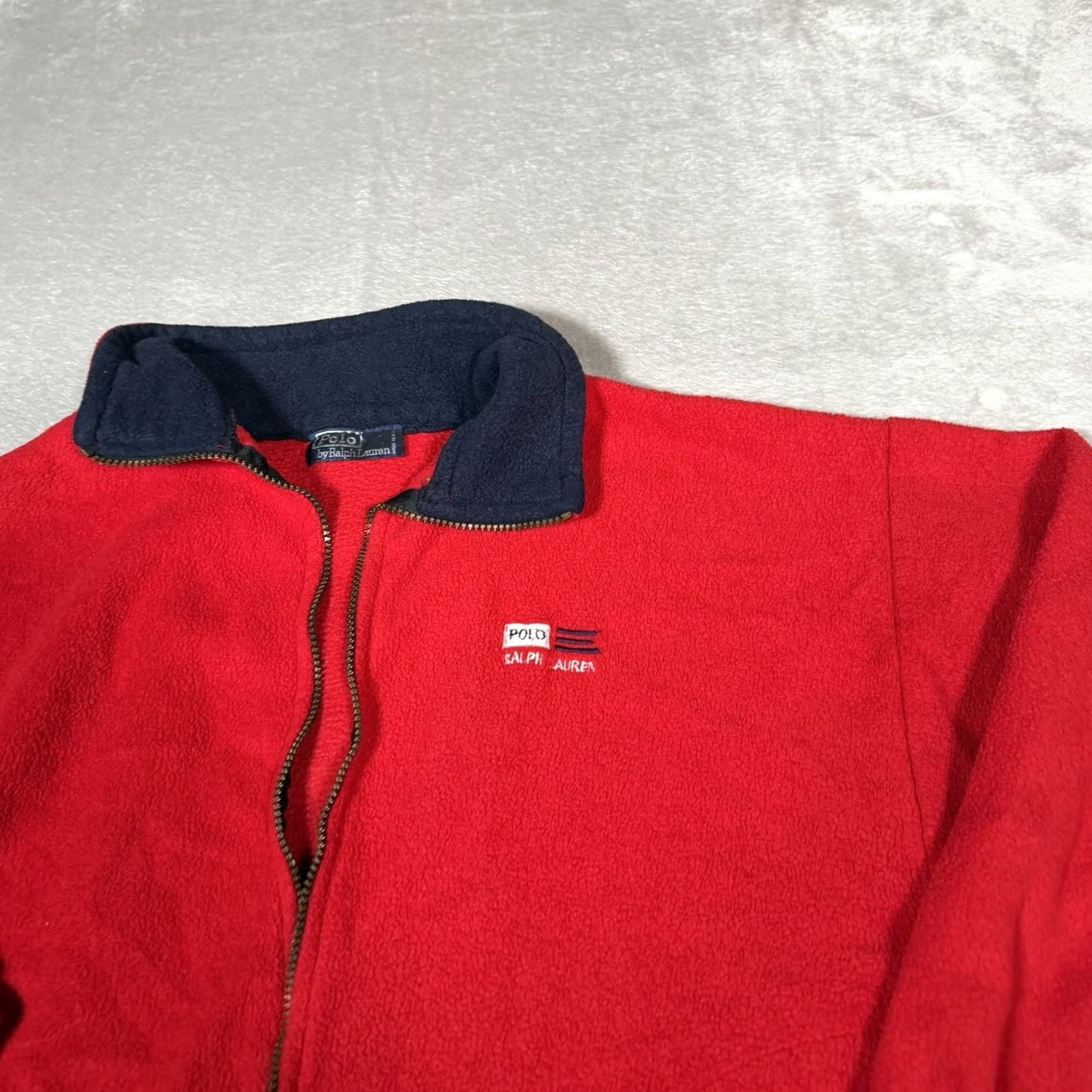 Polo Ralph Lauren VINTAGE Polo Ralph Lauren Jacket Men S Red Full Zip Fleece Bomber Outdoors Size US S / EU 44-46 / 1 - 4 Thumbnail