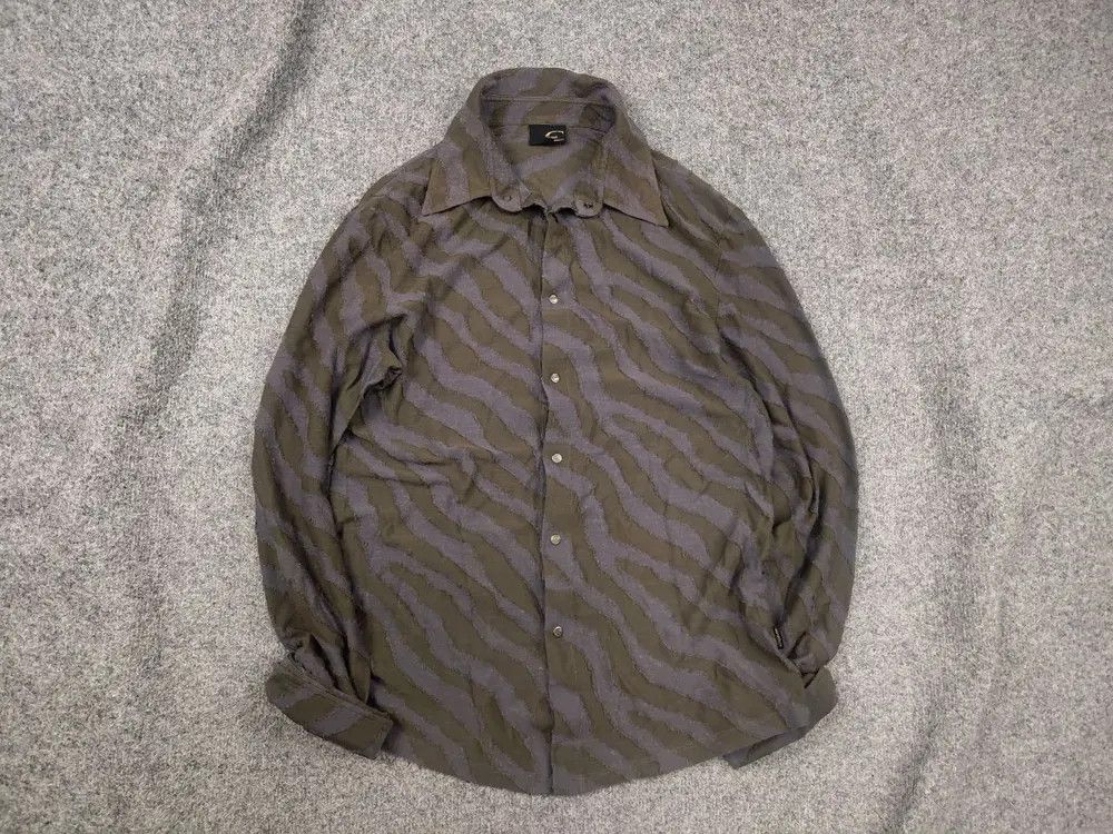 Roberto Cavalli Vintage Just Cavalli Design Textured zebra Long sleeve Shirt Size US M / EU 48-50 / 2 - 1 Thumbnail
