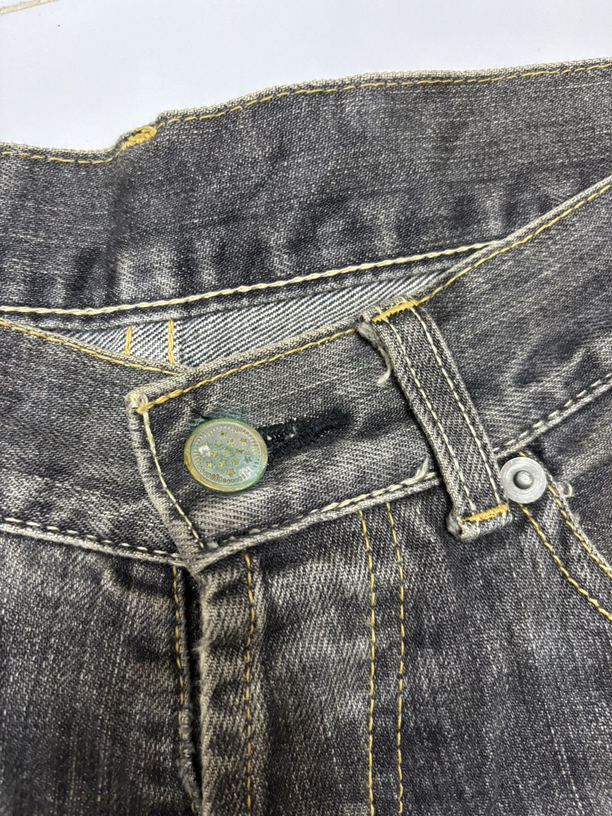 If Six Was Nine Scheme Warriors Made in Japan Rusty Mud Wash Distress Jeans Size US 31 - 12 Thumbnail