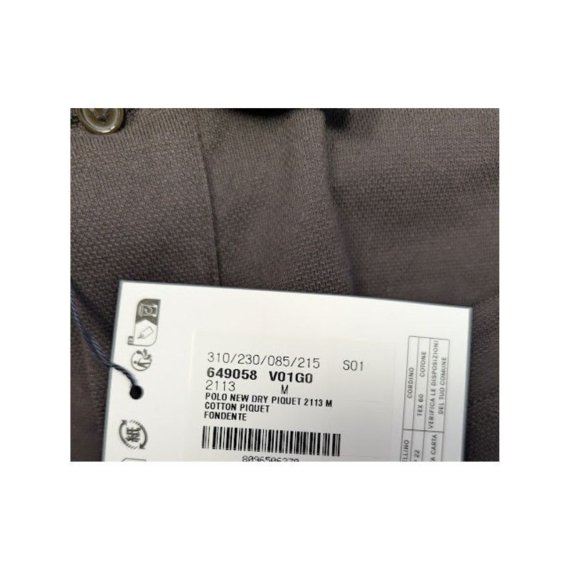 Bottega Veneta o1rshd1 New Dry Piquet Cotton Polo Shirt in Fondente Size US M / EU 48-50 / 2 - 22 Thumbnail