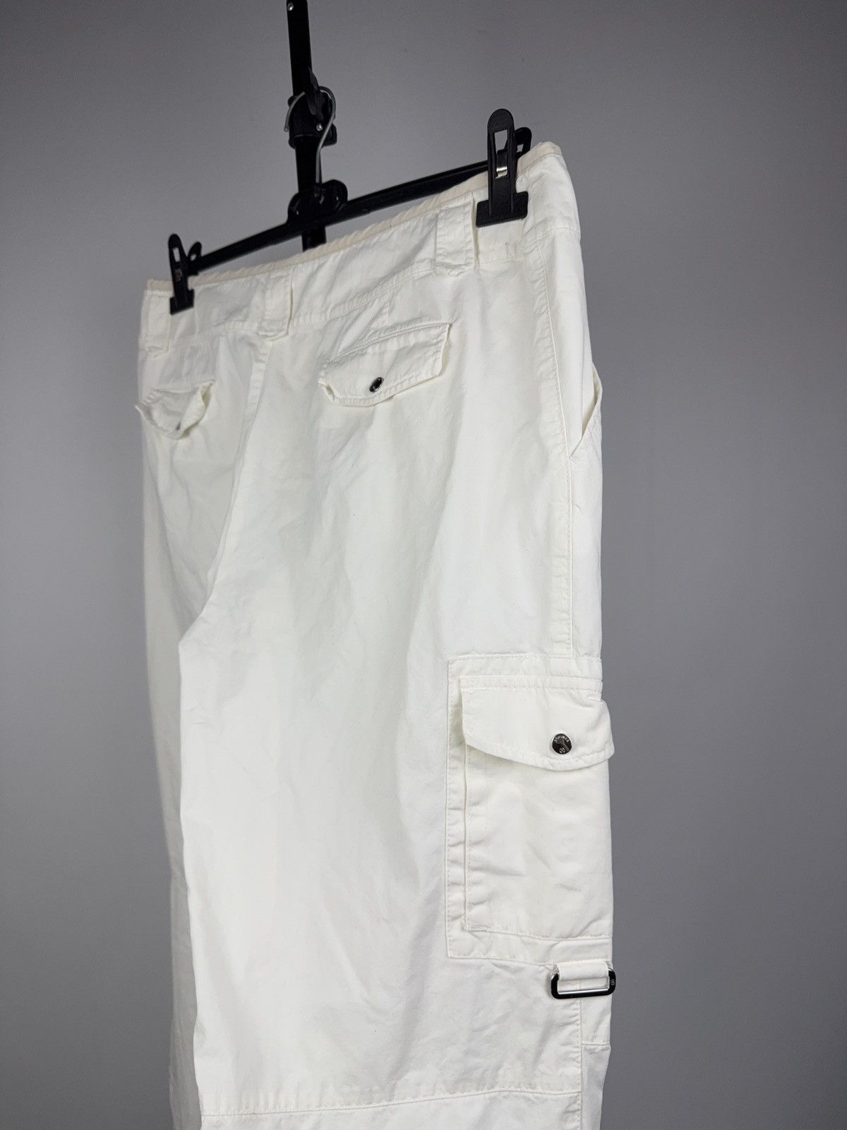 Bogner Avant Garde Y2K 00s Bogner White Technical Nylon Cargo Pants Size 33" - 12 Thumbnail