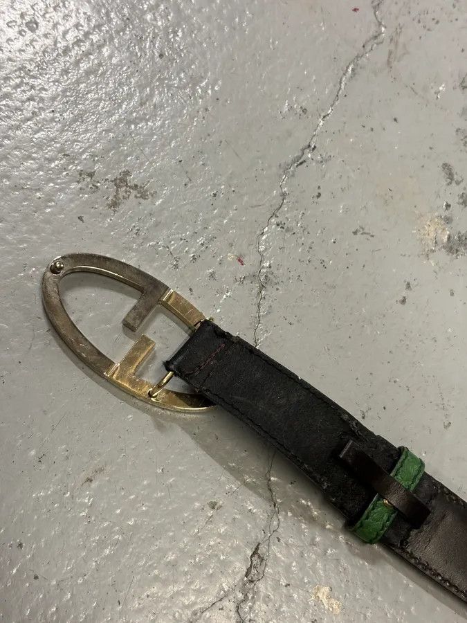 Gucci Gucci Green Leather Oval G-Buckle Belt Size ONE SIZE - 7 Thumbnail