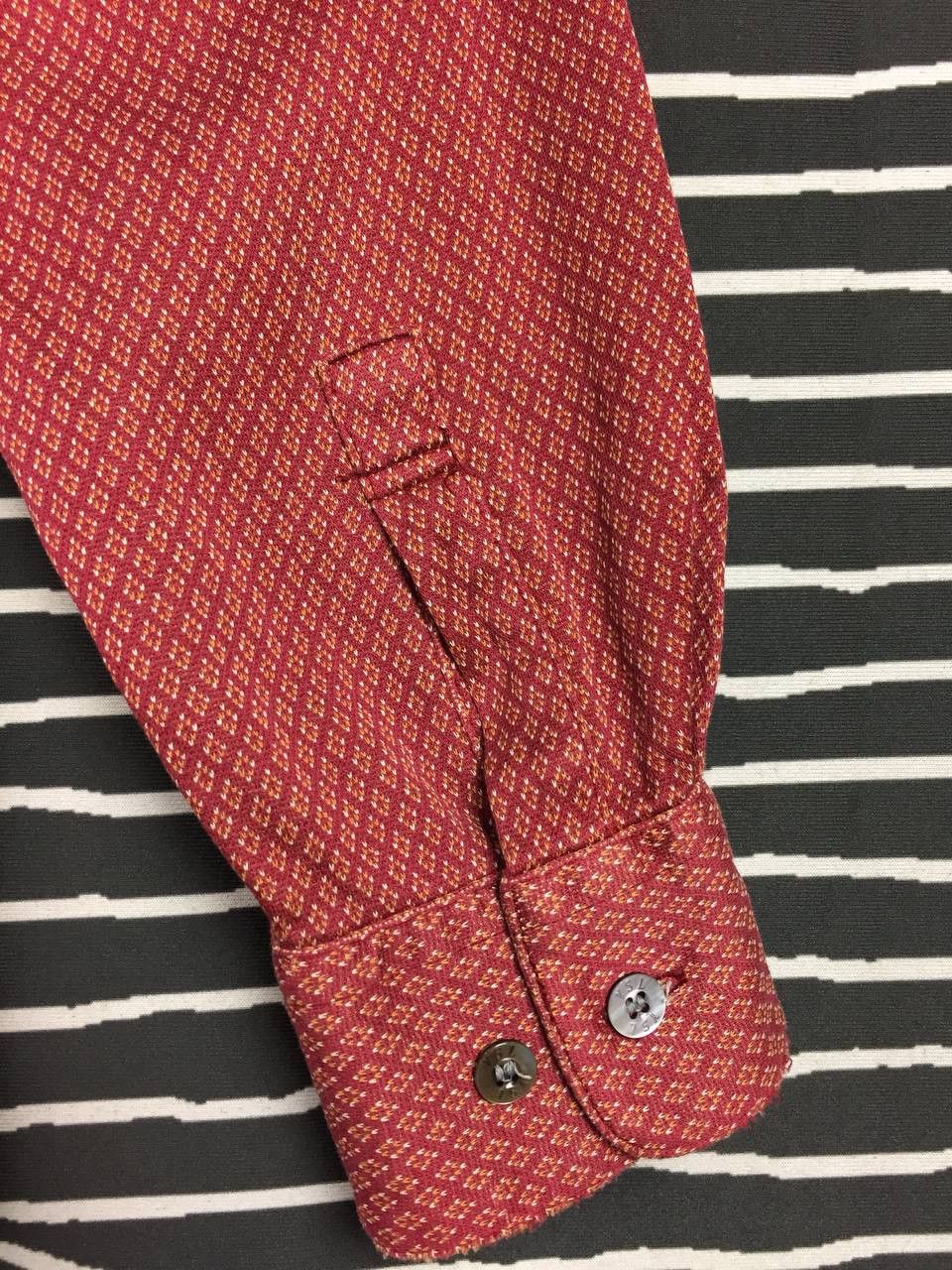 Yves Saint Laurent Vtg YSL Yves Saint Laurent Patterned Longsleeve Polo Tee Size US L / EU 52-54 / 3 - 7 Thumbnail