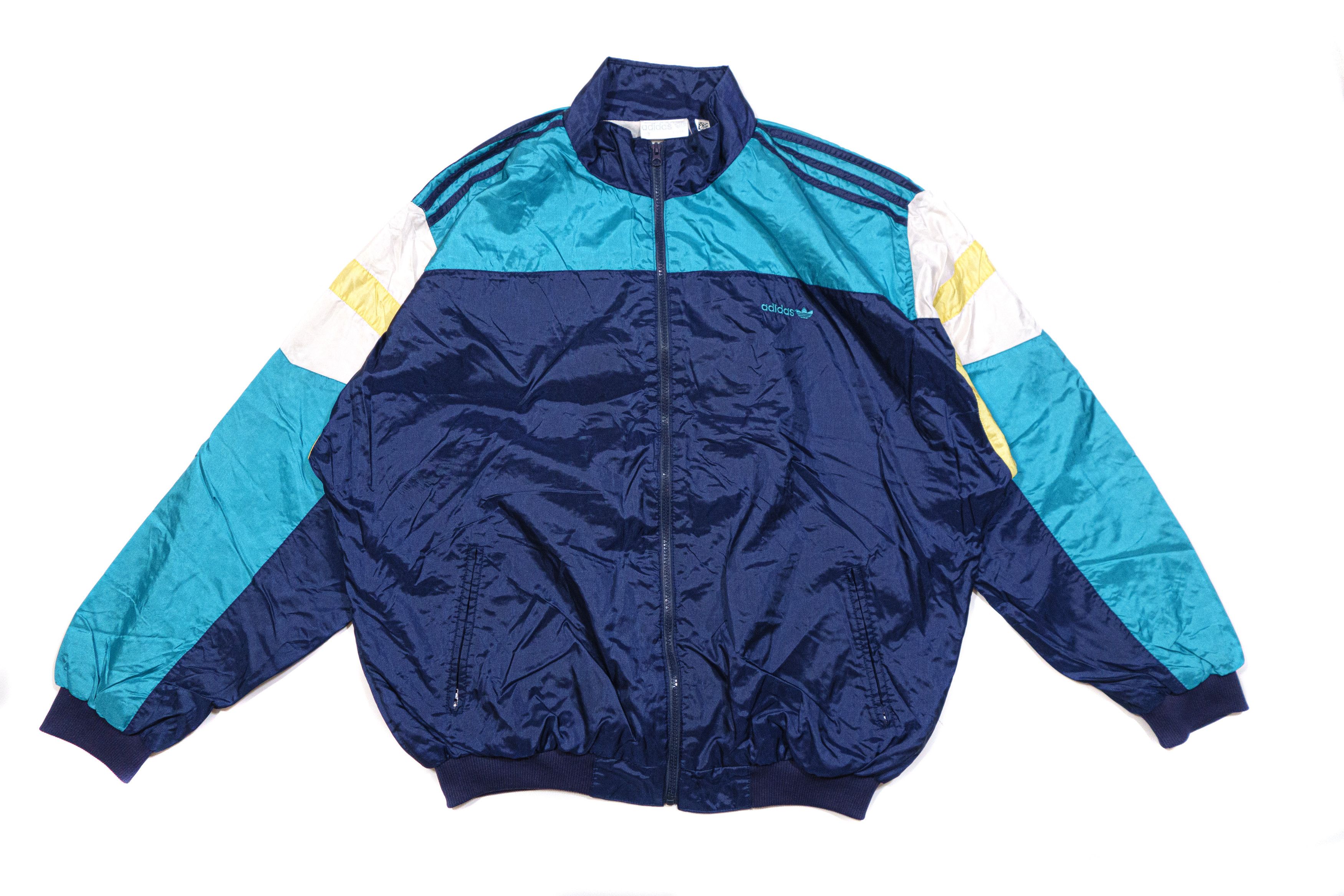 Adidas 90S Logo Multicolor Nylon Sport Jacket Size US XXL / EU 58 / 5 - 1 Thumbnail