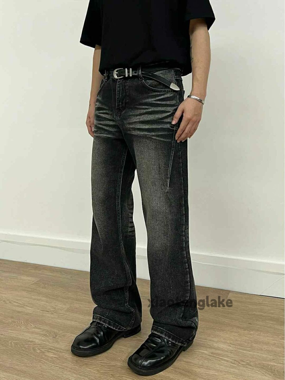Jean × Vintage washed faded cleanfit loose baggy yuppie jeans Size US 32 / EU 48 - 6 Thumbnail