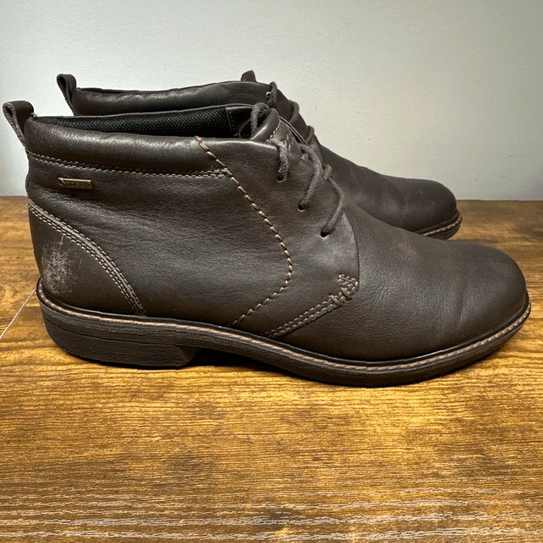 Ecco ECCO Turn GTX Gore-Tex Lace-Up Brown Chukka Boots Size 44EU 11US Mens Leather Brown Shoes Scuffs at Back Ankles Size US 11 / EU 44 - 4 Thumbnail
