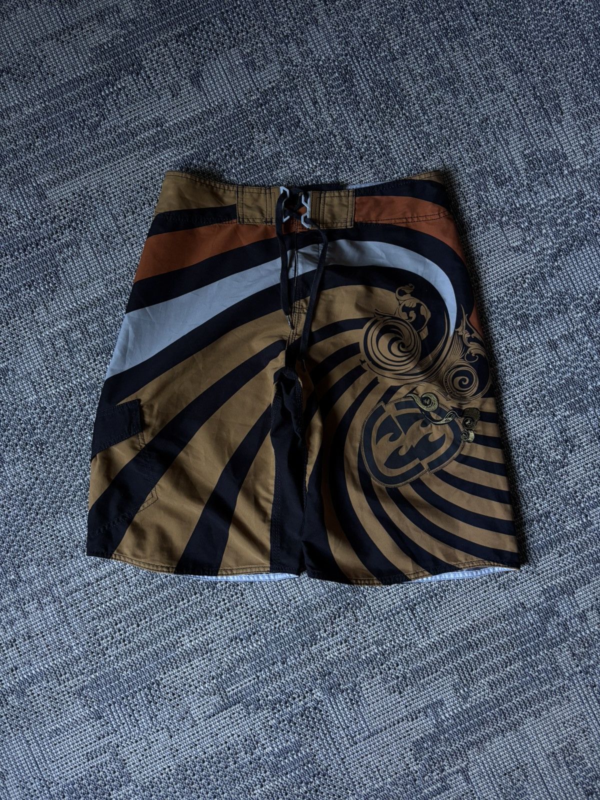 Billabong Billabong Vintage Hypnotic Optical Illusion Board Shorts Size US 30 / EU 46 - 1 Thumbnail