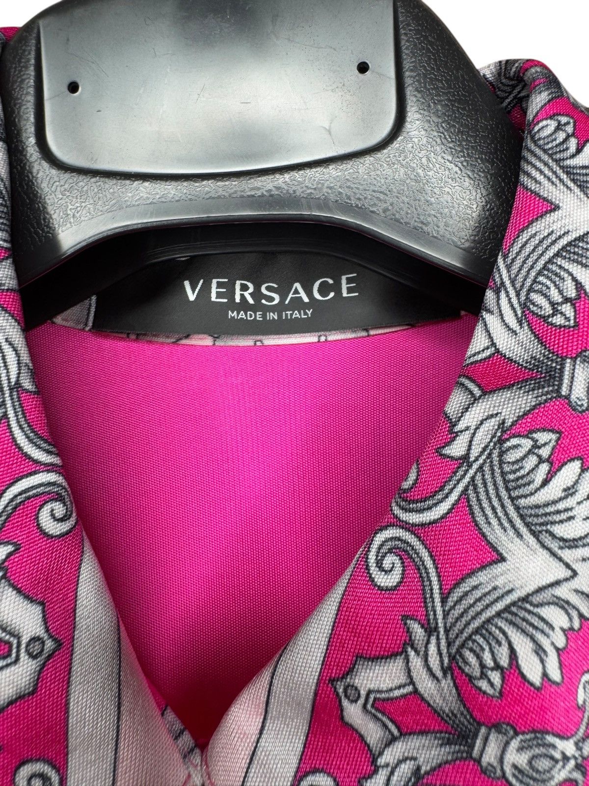 Versace Versace Baroque Pink Viscose Shirt Dress Size S / US 4 / IT 40 - 9 Thumbnail