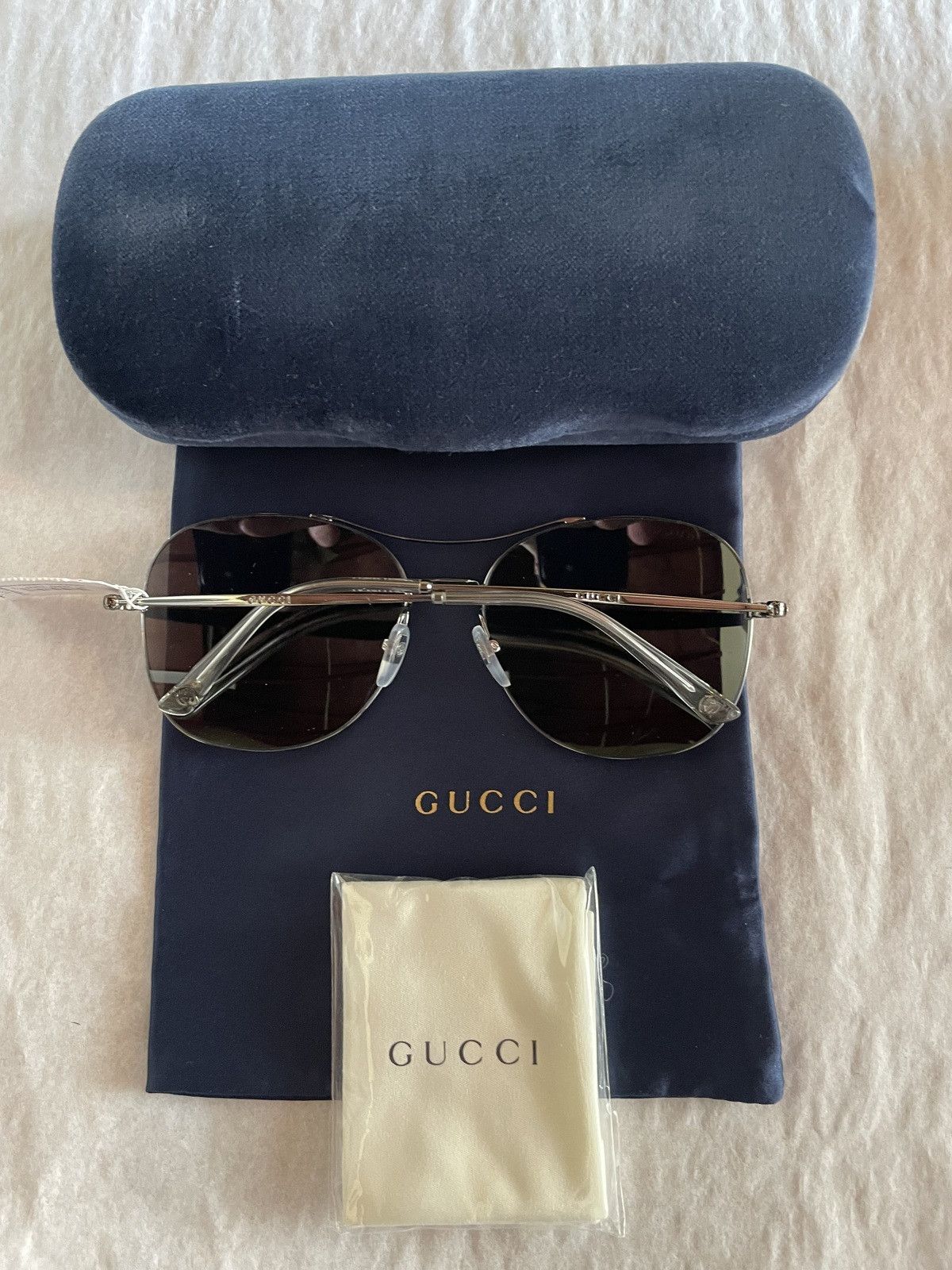 Gucci Gucci GG0501S 007 Gunmetal Grey Pilot Sunglasses Size ONE SIZE - 2 Thumbnail