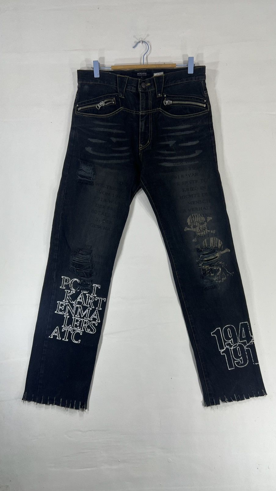 In The Attic In The Attic Avant Garde Punk Design Denim Pants Size US 32 / EU 48 - 1 Thumbnail