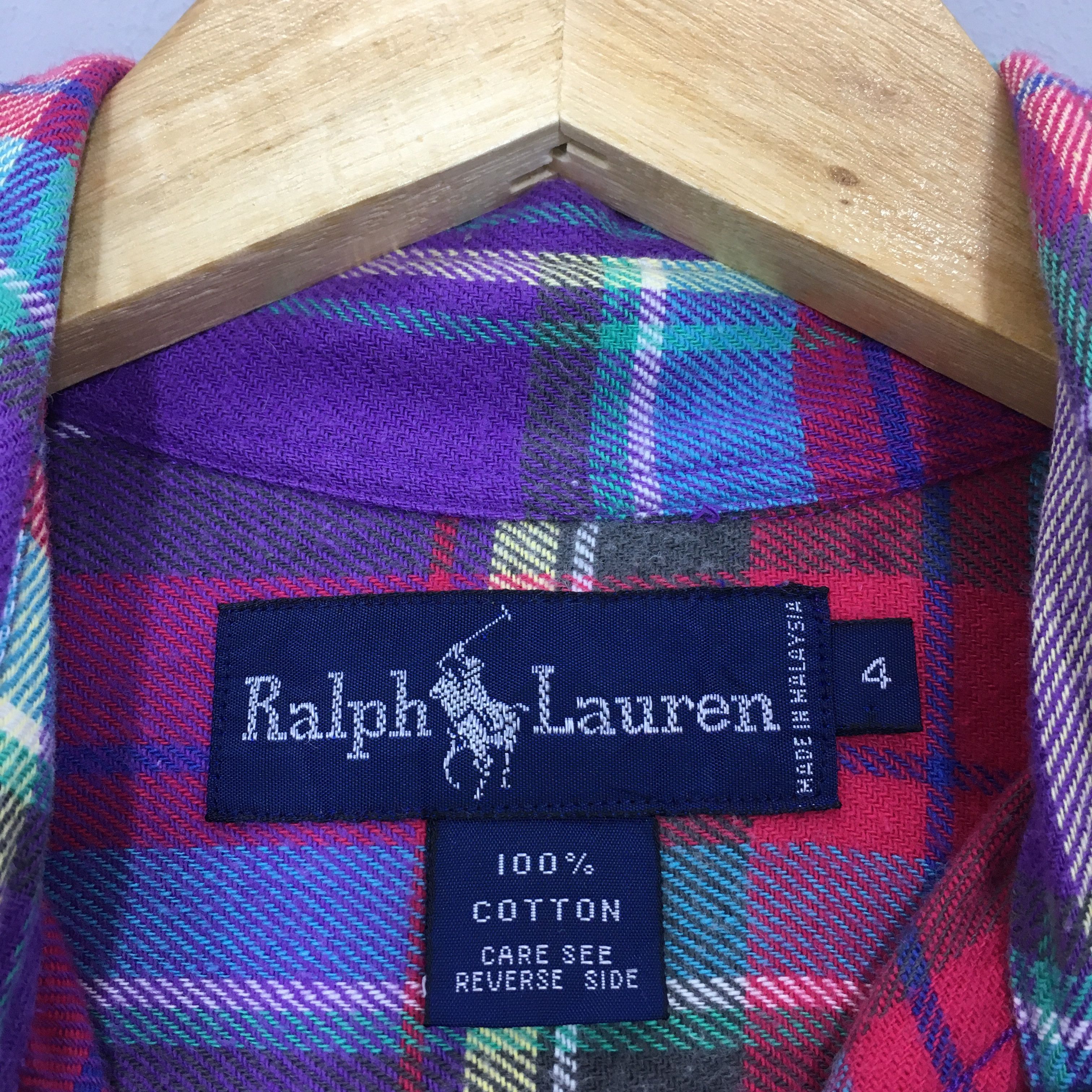 RRL Ralph Lauren × Ralph Lauren Vintage 90s Ralph Lauren Plaid Checkered Shirt Medium Size US M / EU 48-50 / 2 - 5 Thumbnail