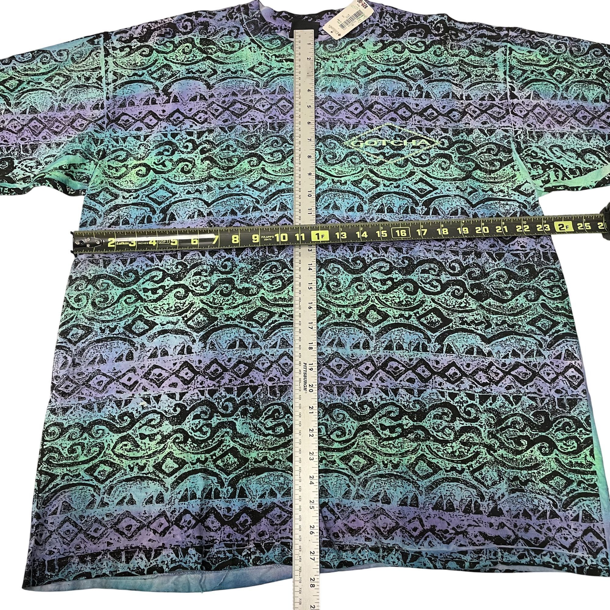 Gotcha NEW NWT Deadstock Vtg GOTCHA NEON Electric Wave T Shirt Size US M / EU 48-50 / 2 - 9 Thumbnail