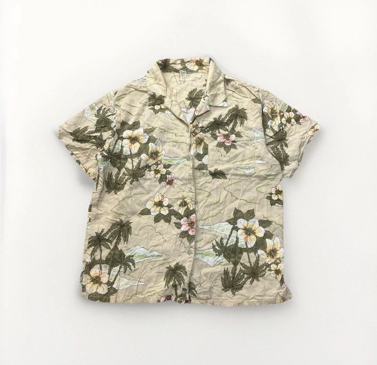 Vintage 1960s Embroidered Rayon Loop Collar Shirt | Grailed