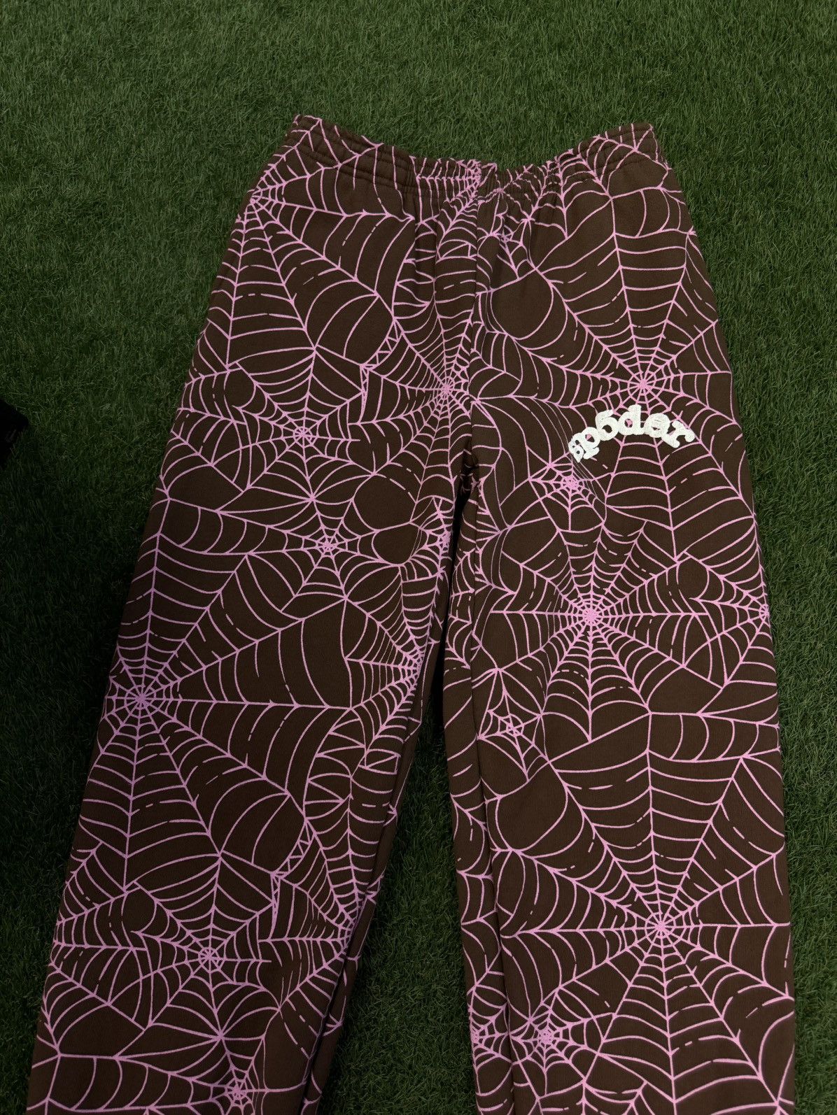 Sp5der Sp5der Worldwide Brown Pink AOP WEB Sweatpants M (NEW) Size US 32 / EU 48 - 5 Thumbnail