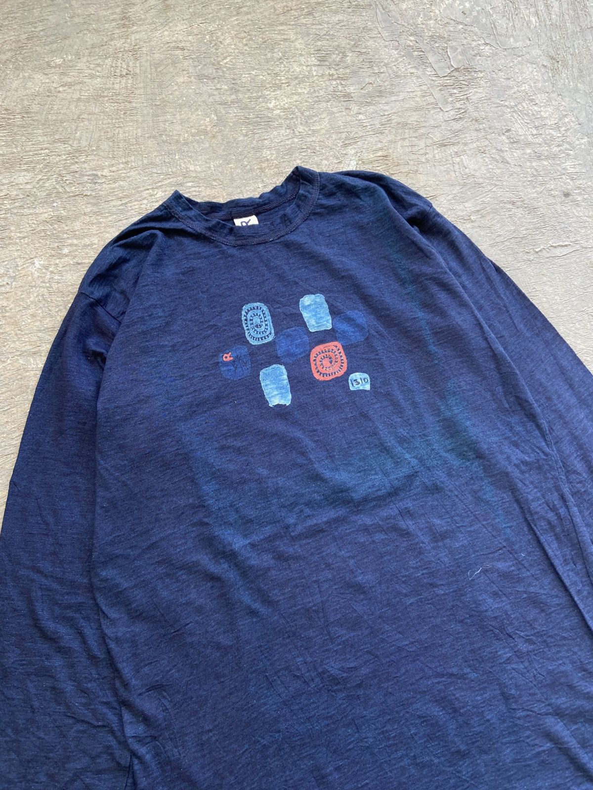45rpm 2000s 45rpm - Indigo Blue Long Sleeve T-Shirt Size US L / EU 52-54 / 3 - 2 Thumbnail