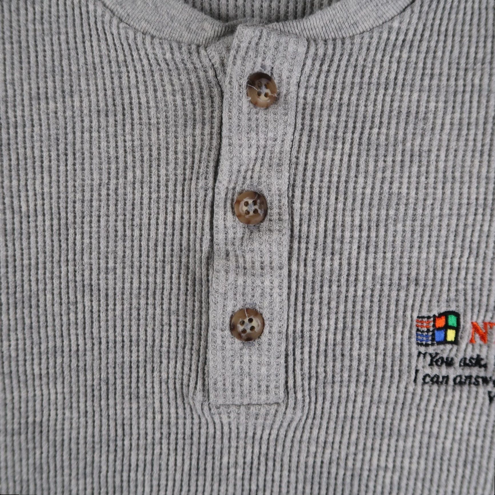 Vintage VINTAGE Microsoft Windows Victory Gray Thermal Shirt Mens XL Computer Size US XL / EU 56 / 4 - 5 Thumbnail