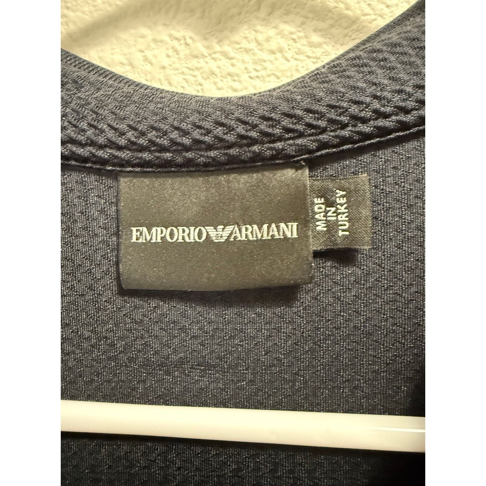 Emporio Armani EMPORO ARMANI Jacquard Basketweave Polo XL (Runs small) Size US XL / EU 56 / 4 - 7 Thumbnail