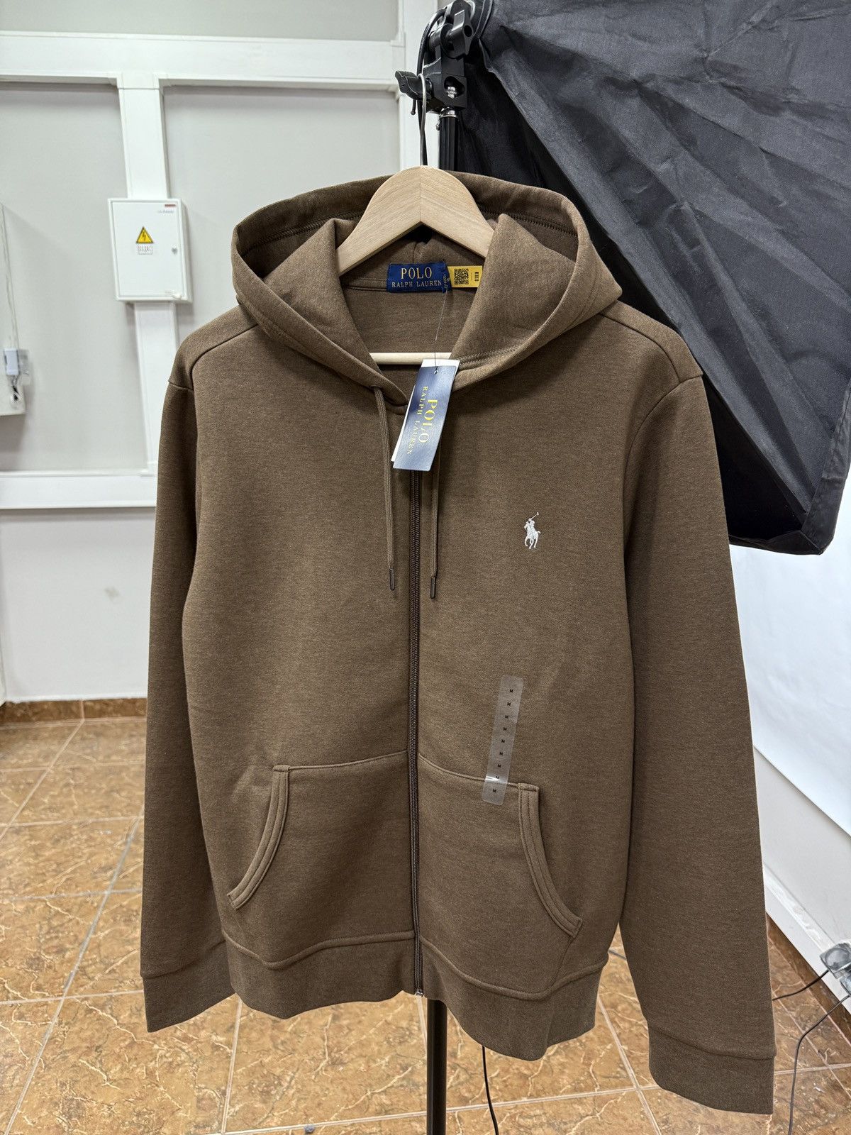 Polo Ralph Lauren 🇺🇸 NWT❗️Polo Ralph Lauren Double Knit Full Zip Hoodie Brown Size US M / EU 48-50 / 2 - 1 Thumbnail