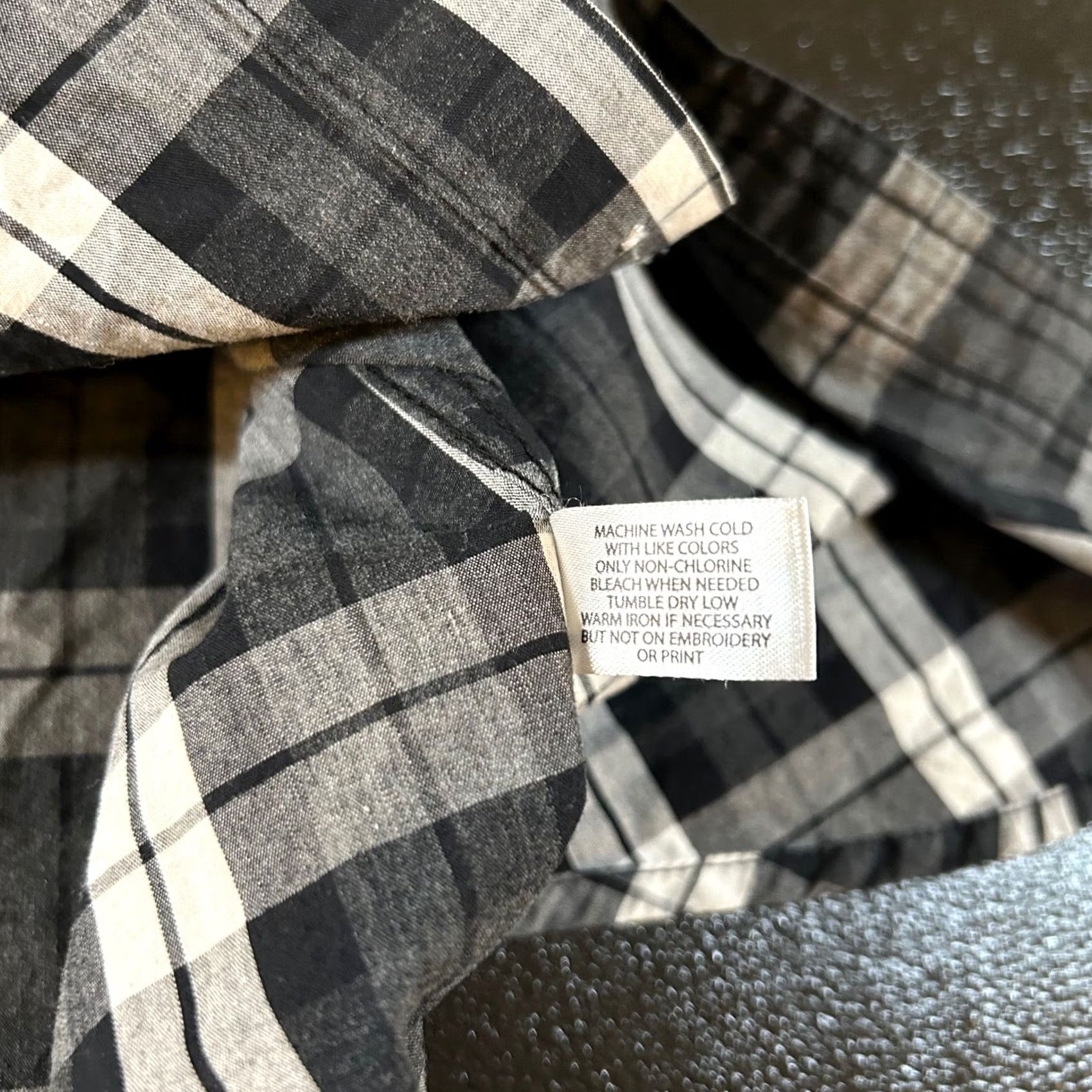 U.S. Polo Assn. U.S. Polo Assn. Plaid Shirt Button-Down Long Sleeve Black Gray Mens Small S Regular Cotton Pocketed Button-Up Shirt Casual Business Travel Defaulted Size US S / EU 44-46 / 1 - 6 Thumbnail