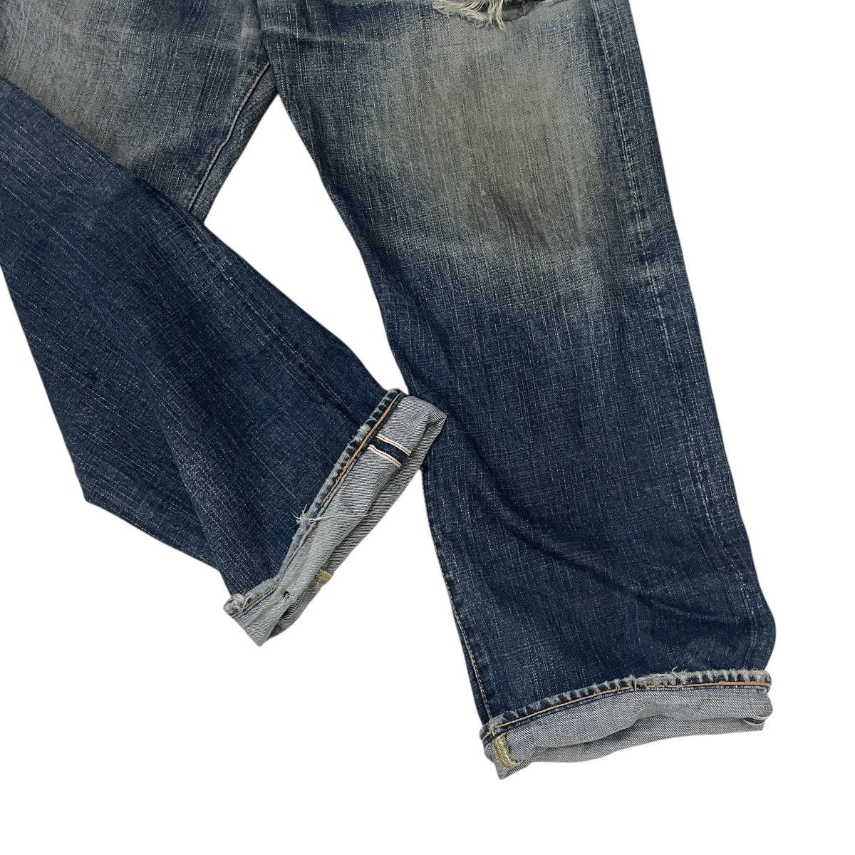 Evisu Vintage Evisu Distressed Redline Denim Jeans Size US 34 / EU 50 - 14 Thumbnail