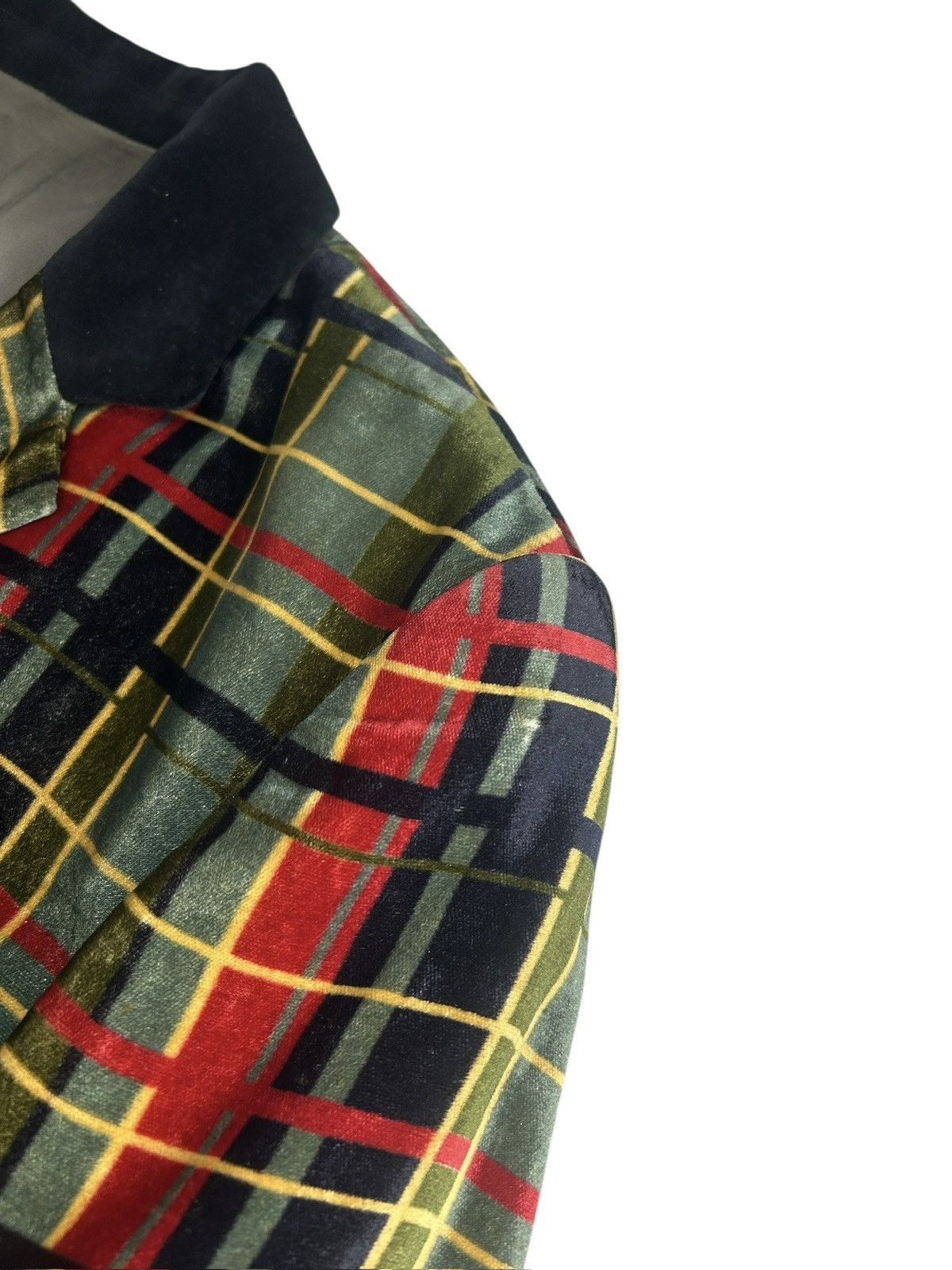 Jean Paul Gaultier F/W 97 Velvet Tartan Coat Size US M / EU 48-50 / 2 - 5 Thumbnail