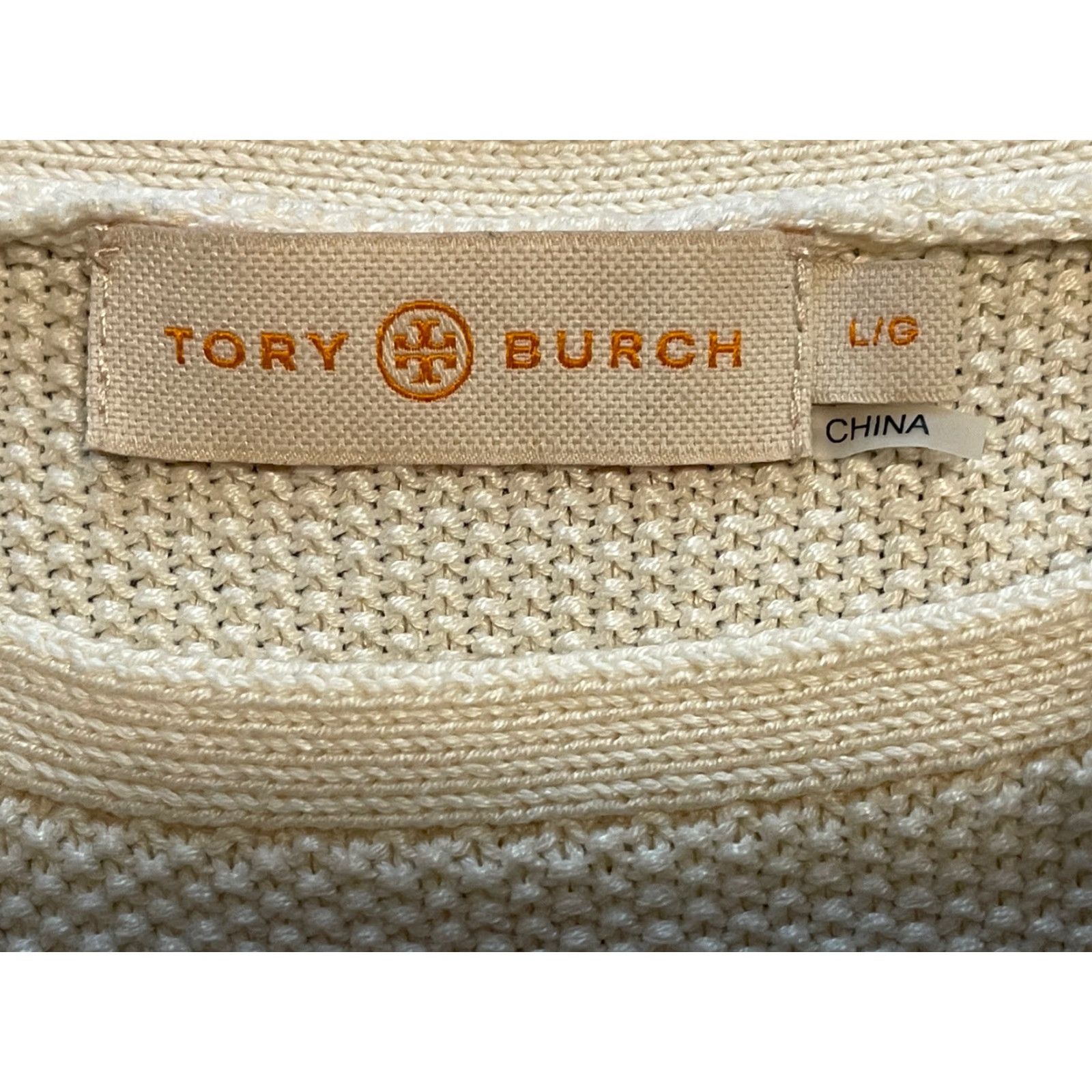 Tory Burch VINTAGE Tory Burch Tunic Sweater 100% Cotton Beige Fringe Drawstring L Womens Size L / US 10 / IT 46 - 6 Thumbnail