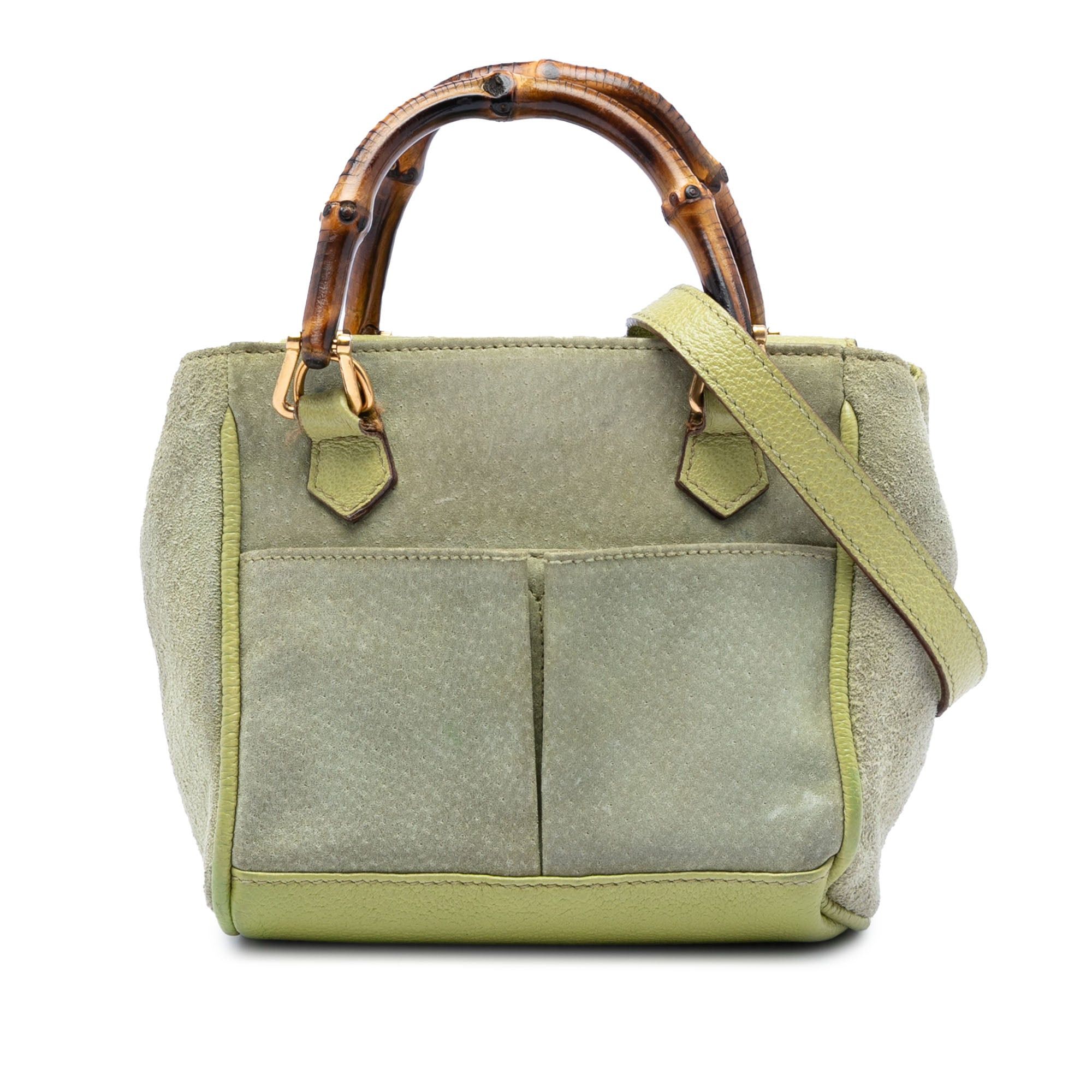 Gucci Suede Bamboo Satchel Size ONE SIZE - 1 Thumbnail