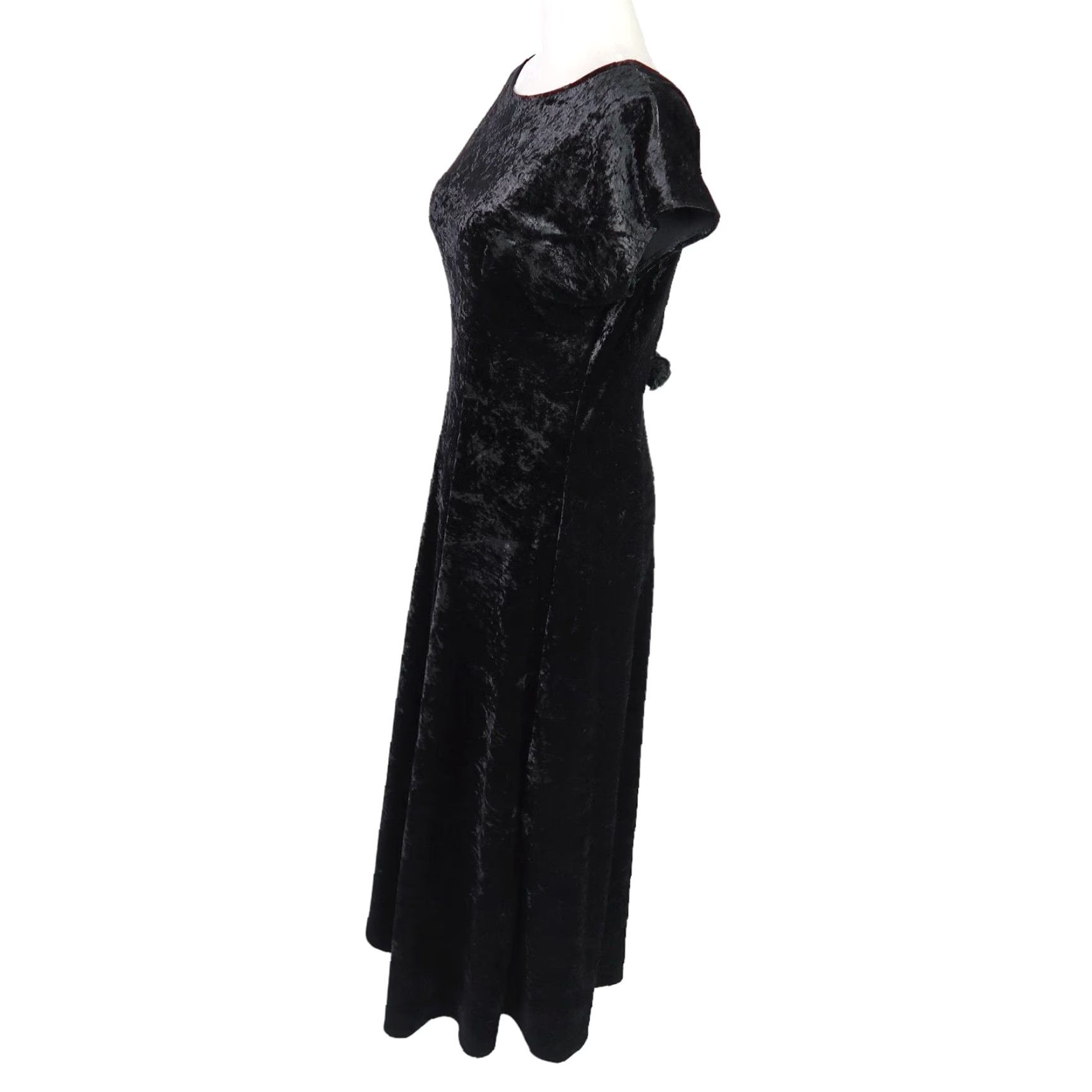 Vintage VINTAGE All That Jazz Maxi Dress Party Velvet Black 1990s M Womens Glam Rock low back Size M / US 6-8 / IT 42-44 - 3 Thumbnail