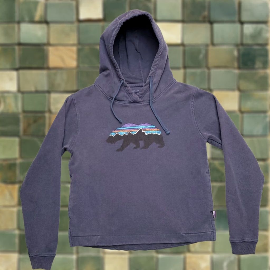 Patagonia Patagonia Hoodie Womens S Blue Uprisal Fitz Roy Bear Recycled Outdoors Gorp Pullover Logo Fleece Casual Modern Outdoor Activities 90s? Size S / US 4 / IT 40 - 1 Thumbnail