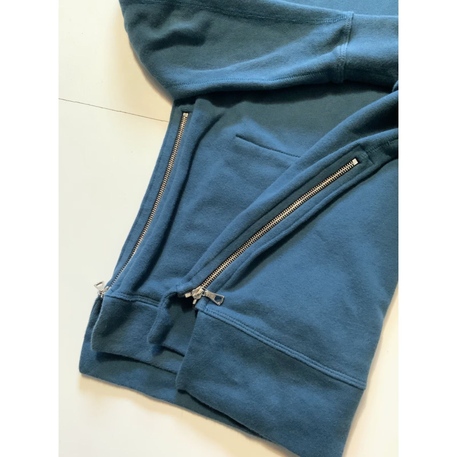 John Elliott John Elliott Hoodie Mens Sz. 1 Dark Teal Blue Terry Fleece Villain Side Zip Pullover Hoodie Size US XS / EU 42 / 0 - 5 Thumbnail