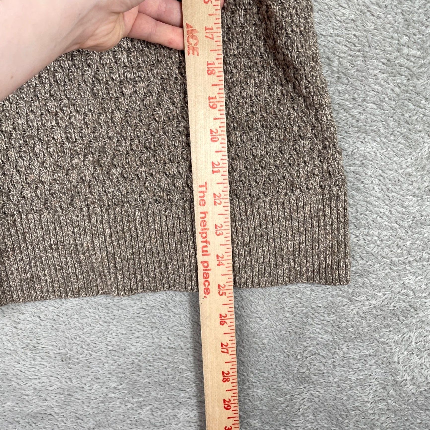 American Eagle Outfitters VINTAGE American Eagle Sweater Womens M Brown V Neck Marled Knit Textured Pullover Size M / US 6-8 / IT 42-44 - 6 Thumbnail