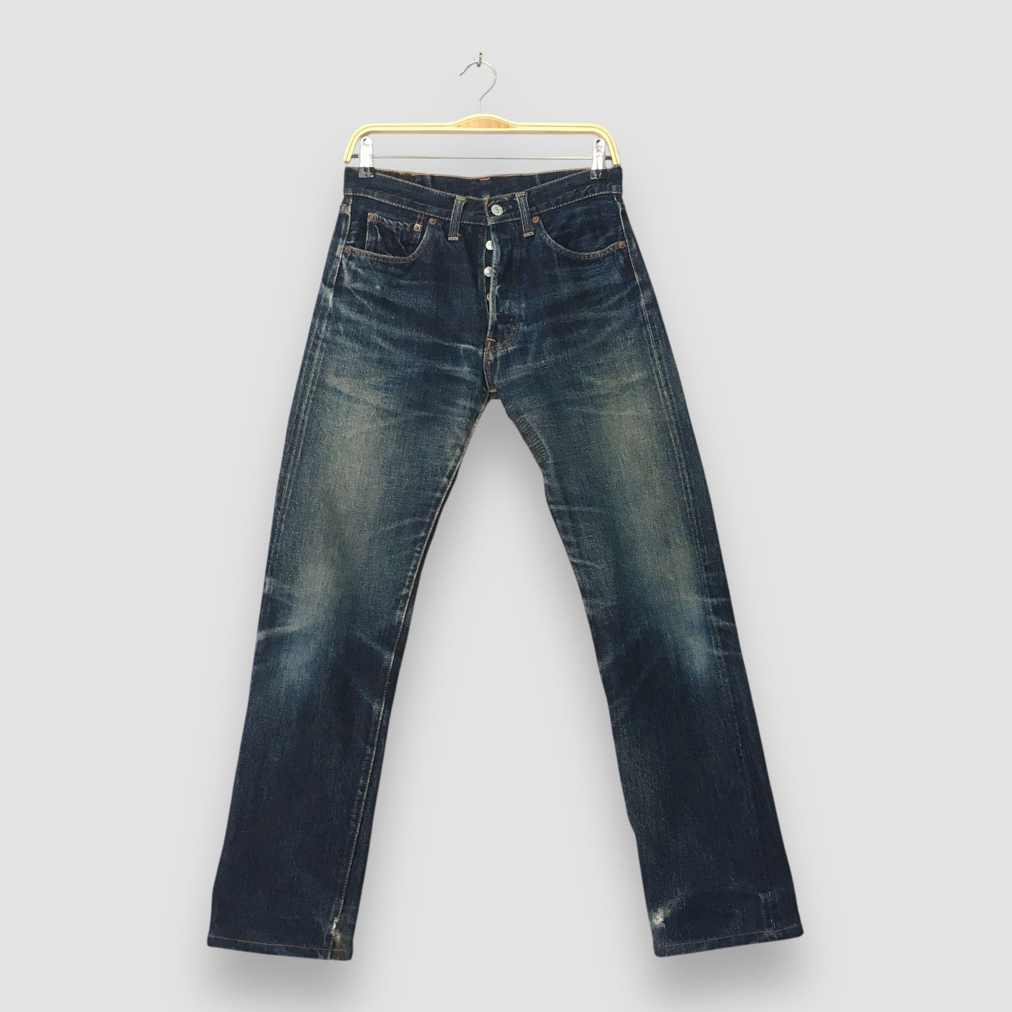 Denime Size 28x30 Vintage 90s Denime Big E Japan Denim S1450 Size US 28 / EU 44 - 1 Thumbnail