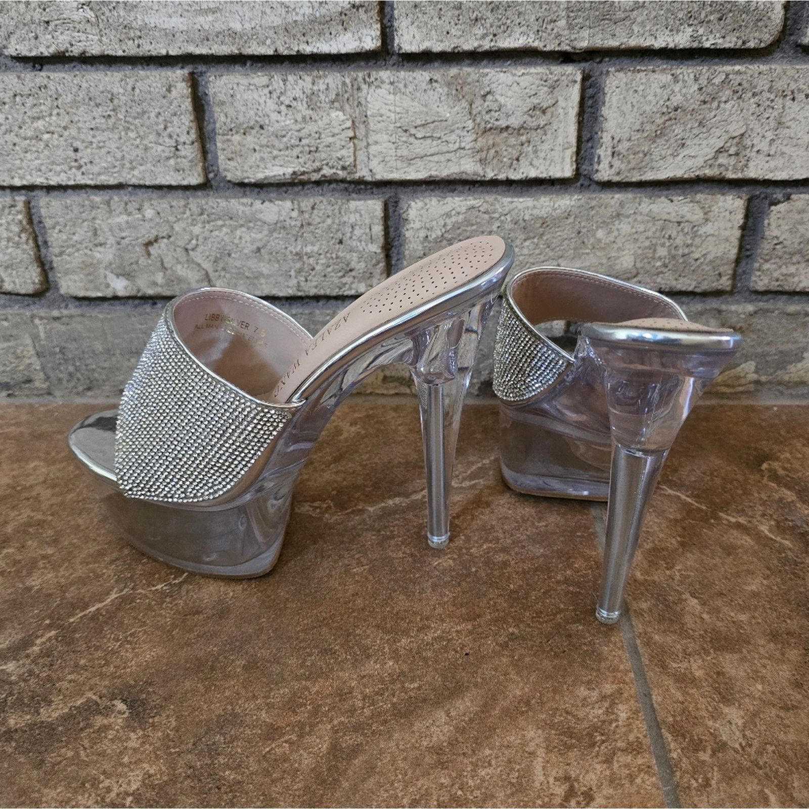 Other Silver | AZALEA WANG | Libby Platform Heels Size US 7.5 / IT 37.5 - 3 Thumbnail