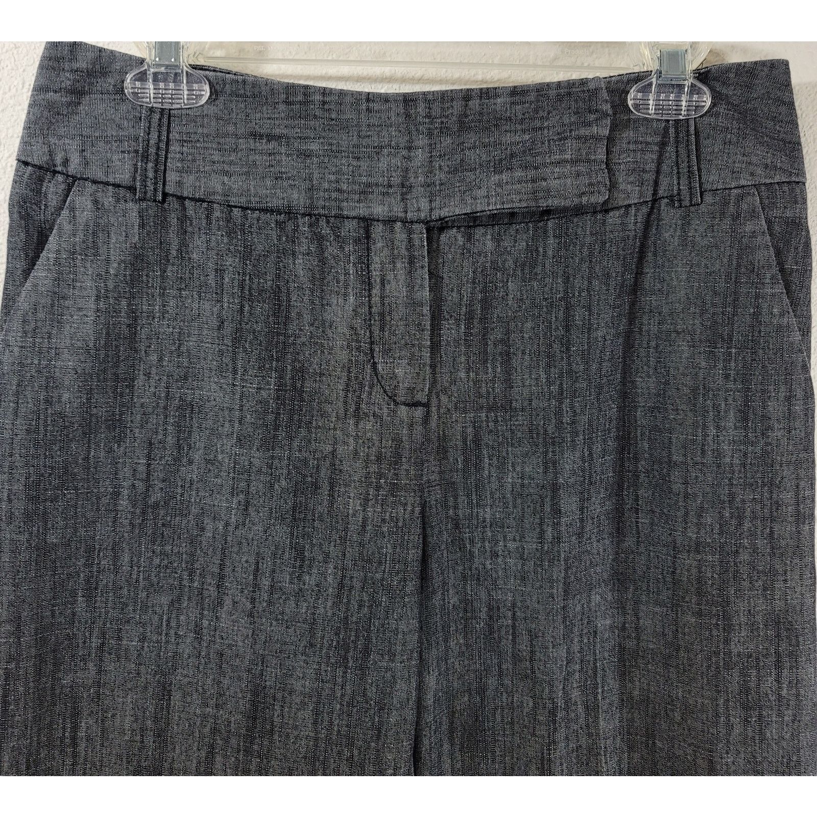 Other Cato Gray Heathered Flat Front Dress Pants 6 Straight Leg Size 28" / US 6 / IT 42 - 5 Thumbnail