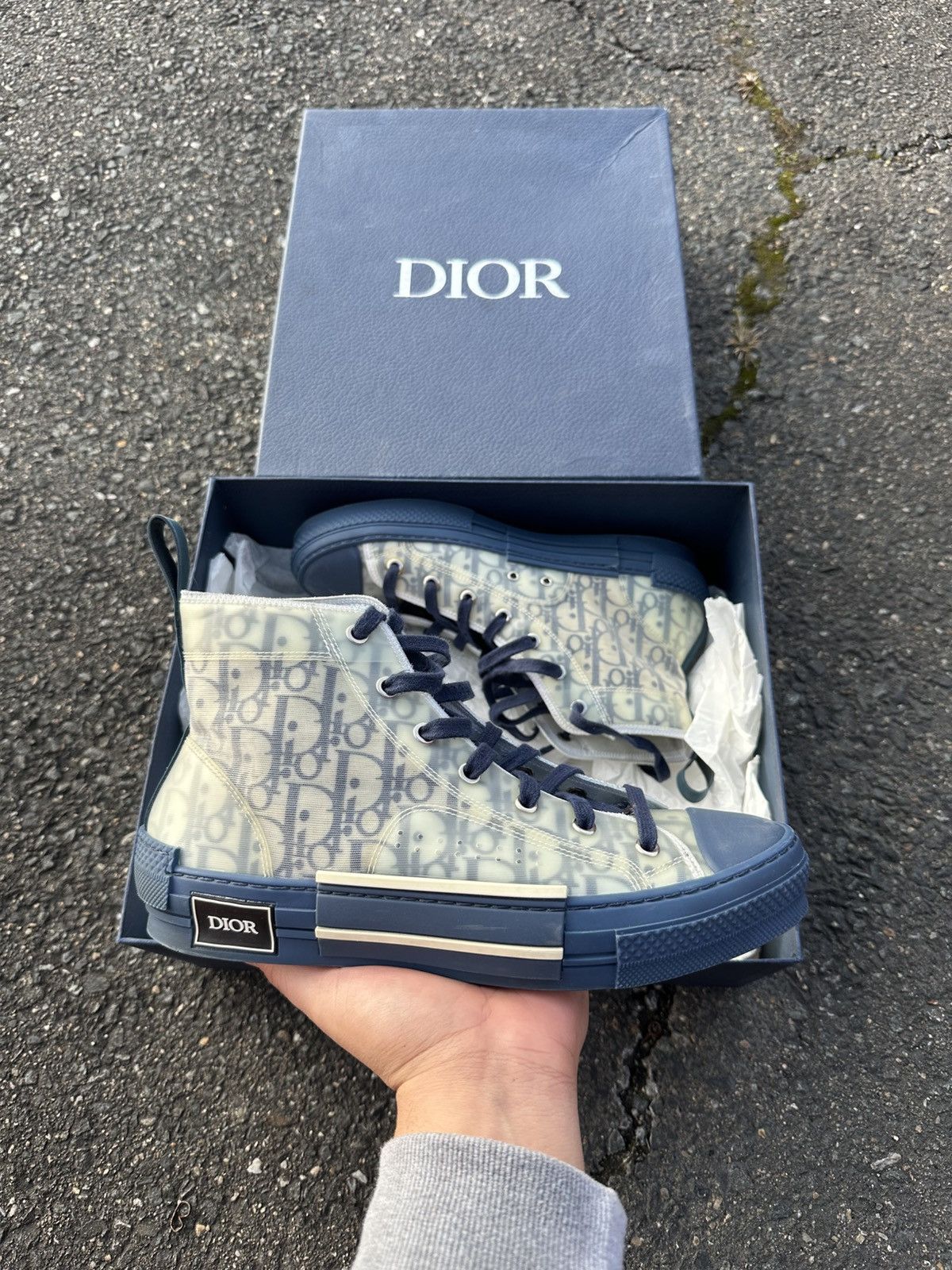 Dior Dior B23 White/Blue Size US 8 / EU 41 - 1 Thumbnail
