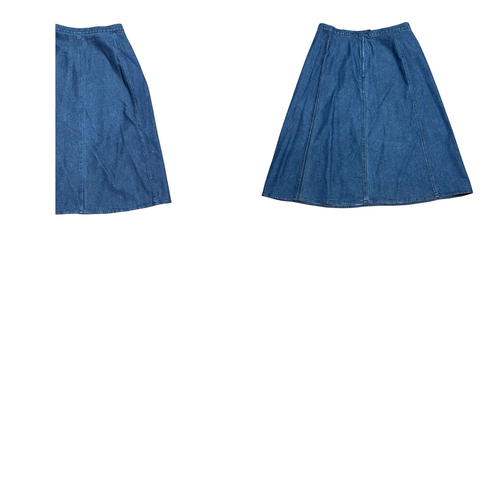 Vintage VINTAGE L.L. Bean Skirt Denim Jean Pleated Long Women 16P Blue Modest 90s Preppy Size 38" / US 16 / IT 52 - 9 Thumbnail