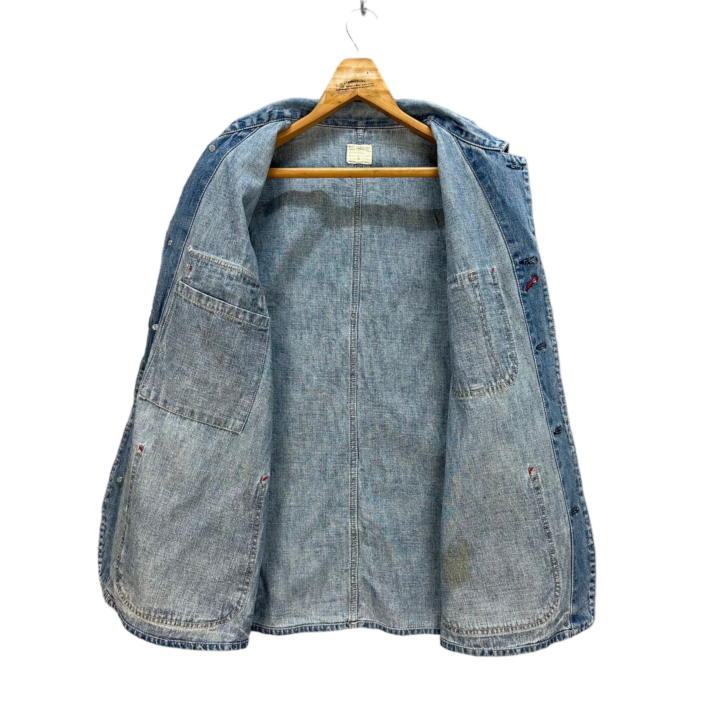 Japanese Brand US NAVAL WASHED DENIM CHORE JACKET #7985-195 Size US L / EU 52-54 / 3 - 10 Thumbnail